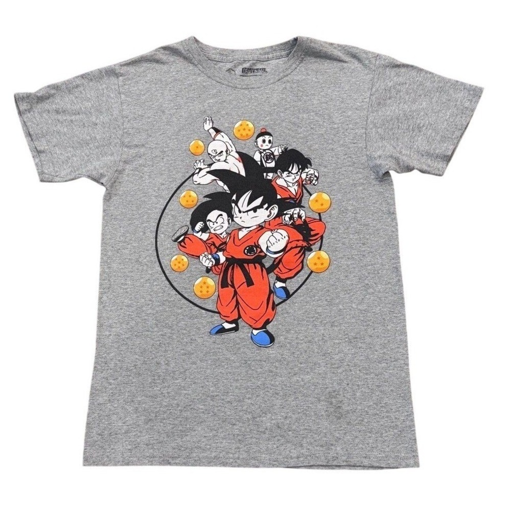 Dragonโ Ball Z Toei Animation Graphic Tee Mens Small Gray Goku Z Fighters Anime